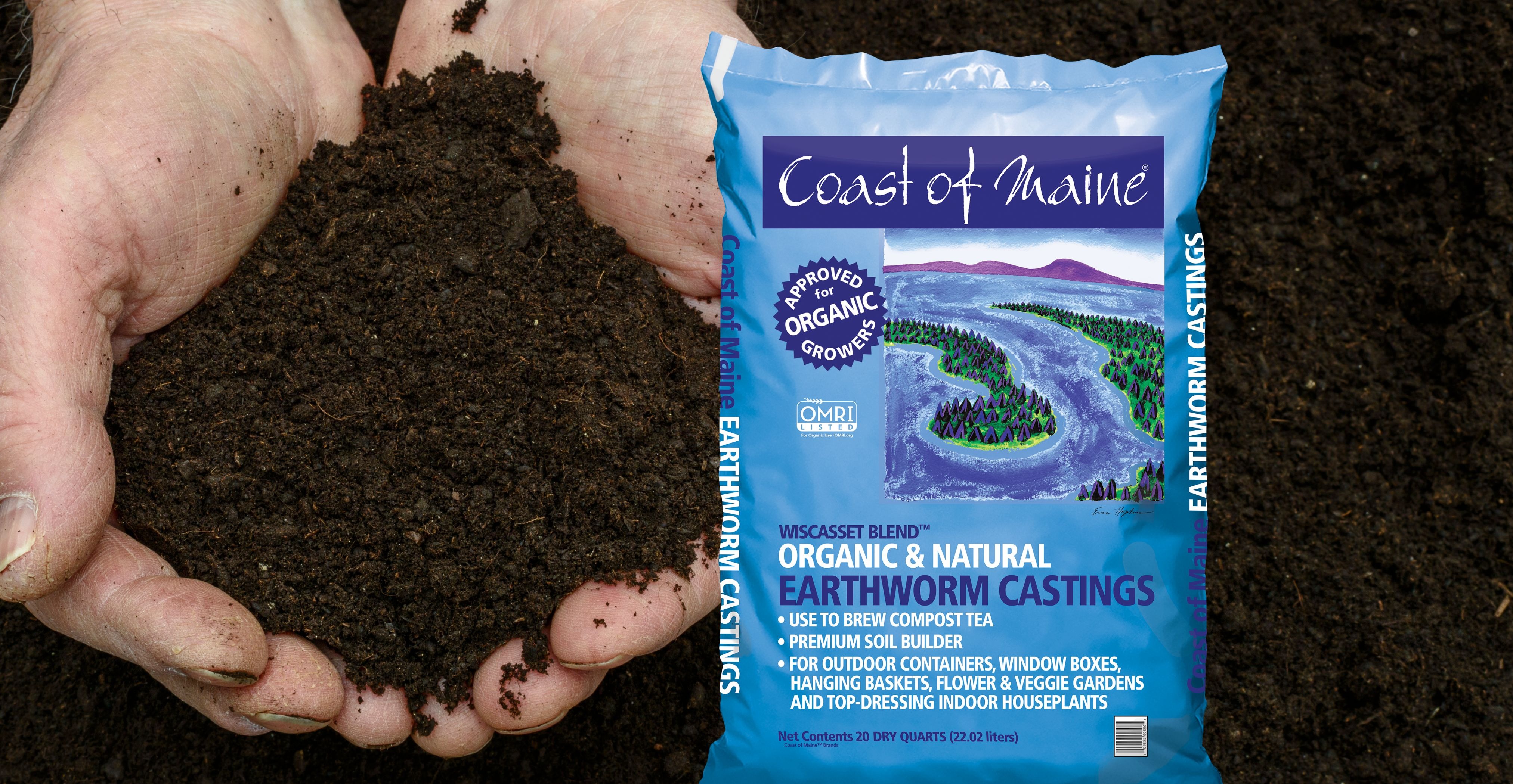 Coast of Maine - Wiscasset Blend Organic & Natural Earthworm Castings 234